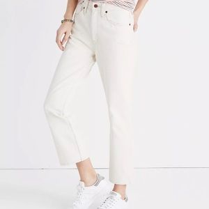 RARE Madewell Retro Crop Bootcut Ecru